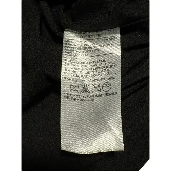 Banana Republic Petite 0 Wool Blend Black Mini Skirt With Speckled Design - Picture 6 of 6